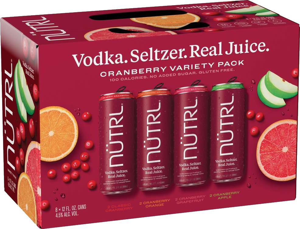 Nutrl Vodka Cranberry Variety Pack 8-Pack