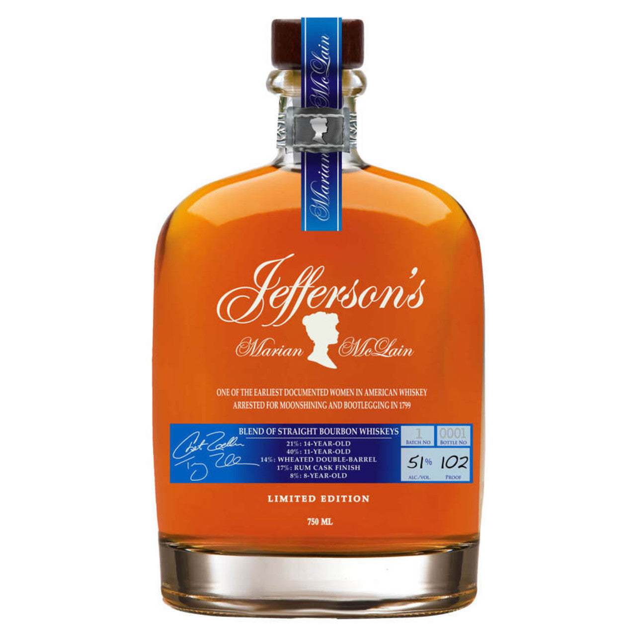 Jefferson's Marian McLain Blended Bourbon Whiskey