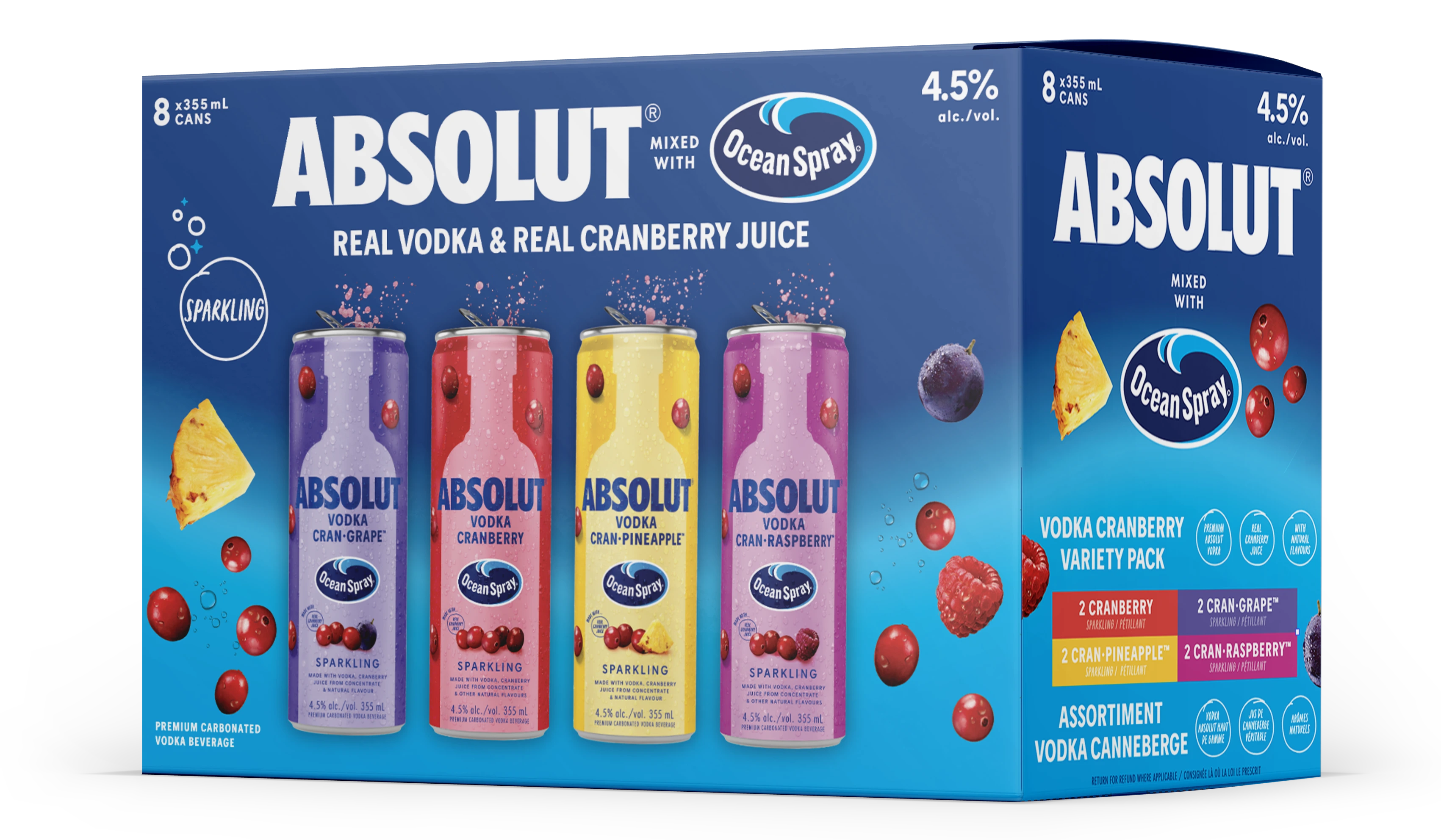 Absolut Ocean Spray Vodka Cranberry Variety Pack