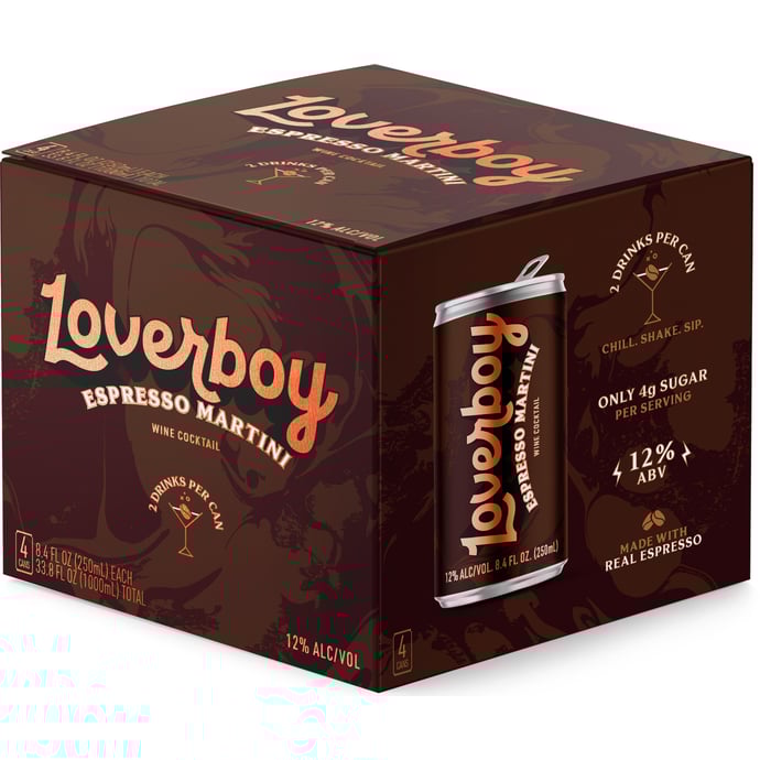 Loverboy Espresso Martini Craft Wine Cocktail 4-Pack