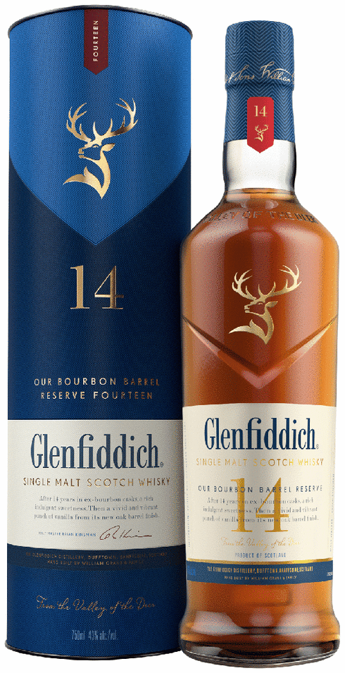 Glenfiddich 14 Year Old Bourbon Barrel Reserve Single Malt Scotch Whisky