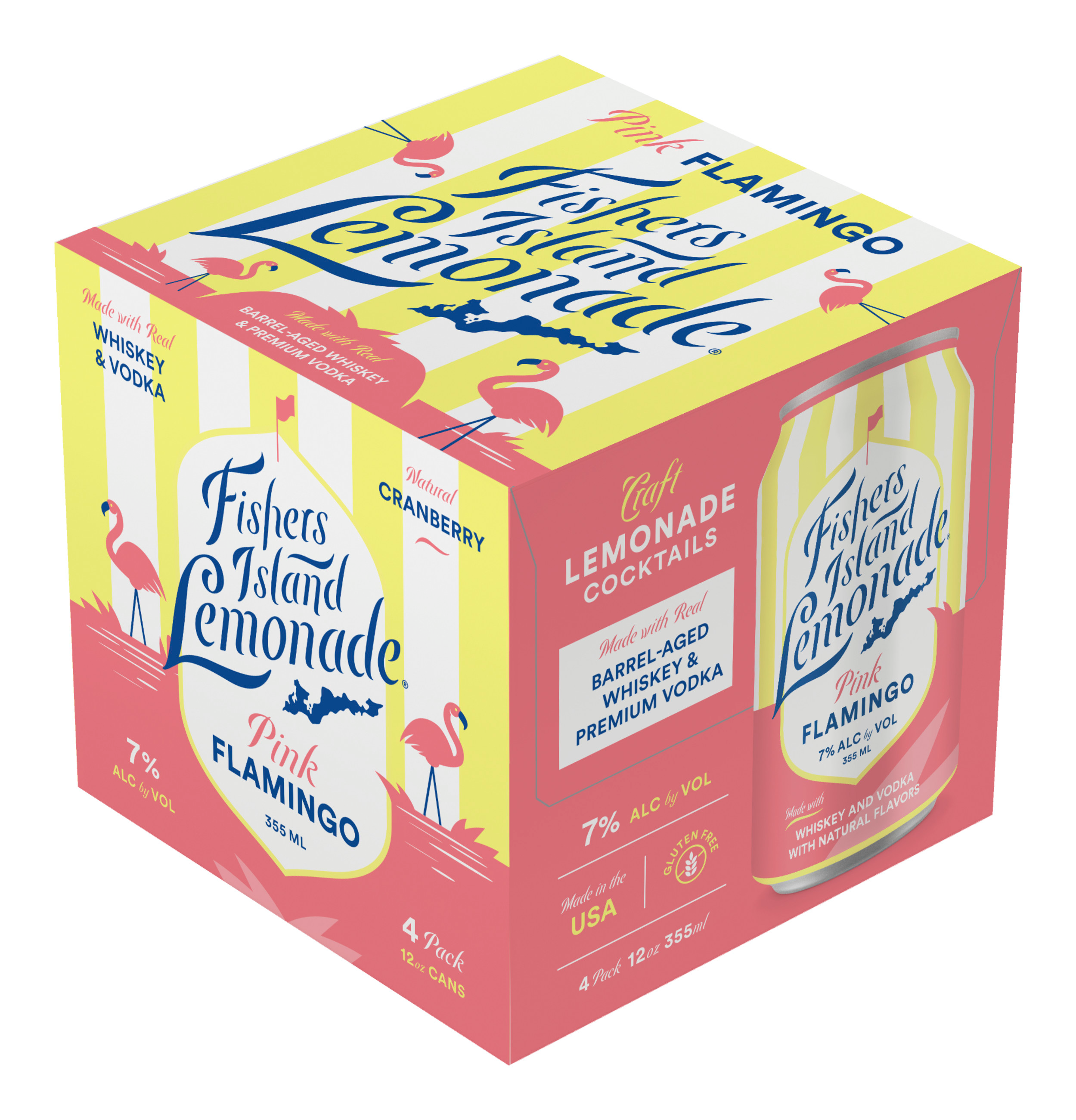 Fishers Island Lemonade Pink Flamingo Canned Cocktail (4-Pack)