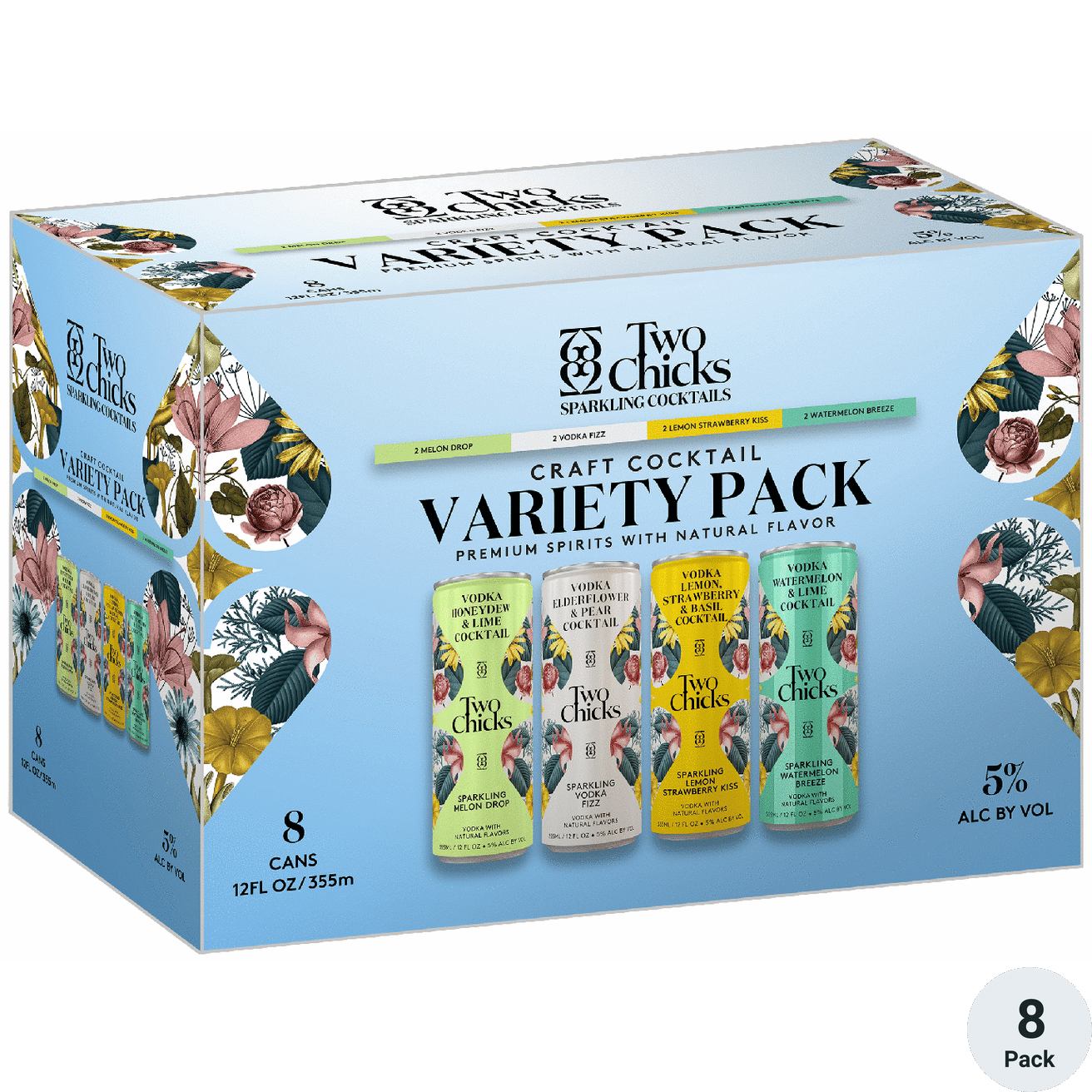 Two Chicks Craft Cocktail Variety 8-Pack
