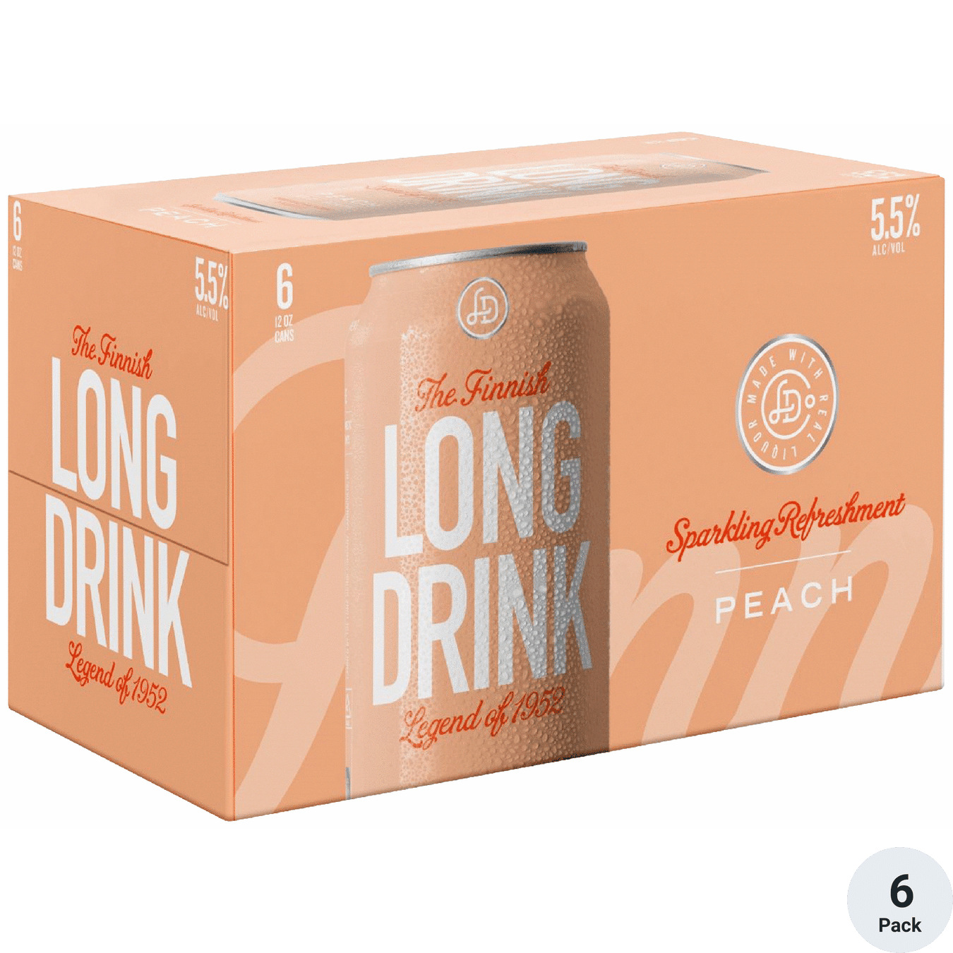 Long Drink Peach 6-Pack
