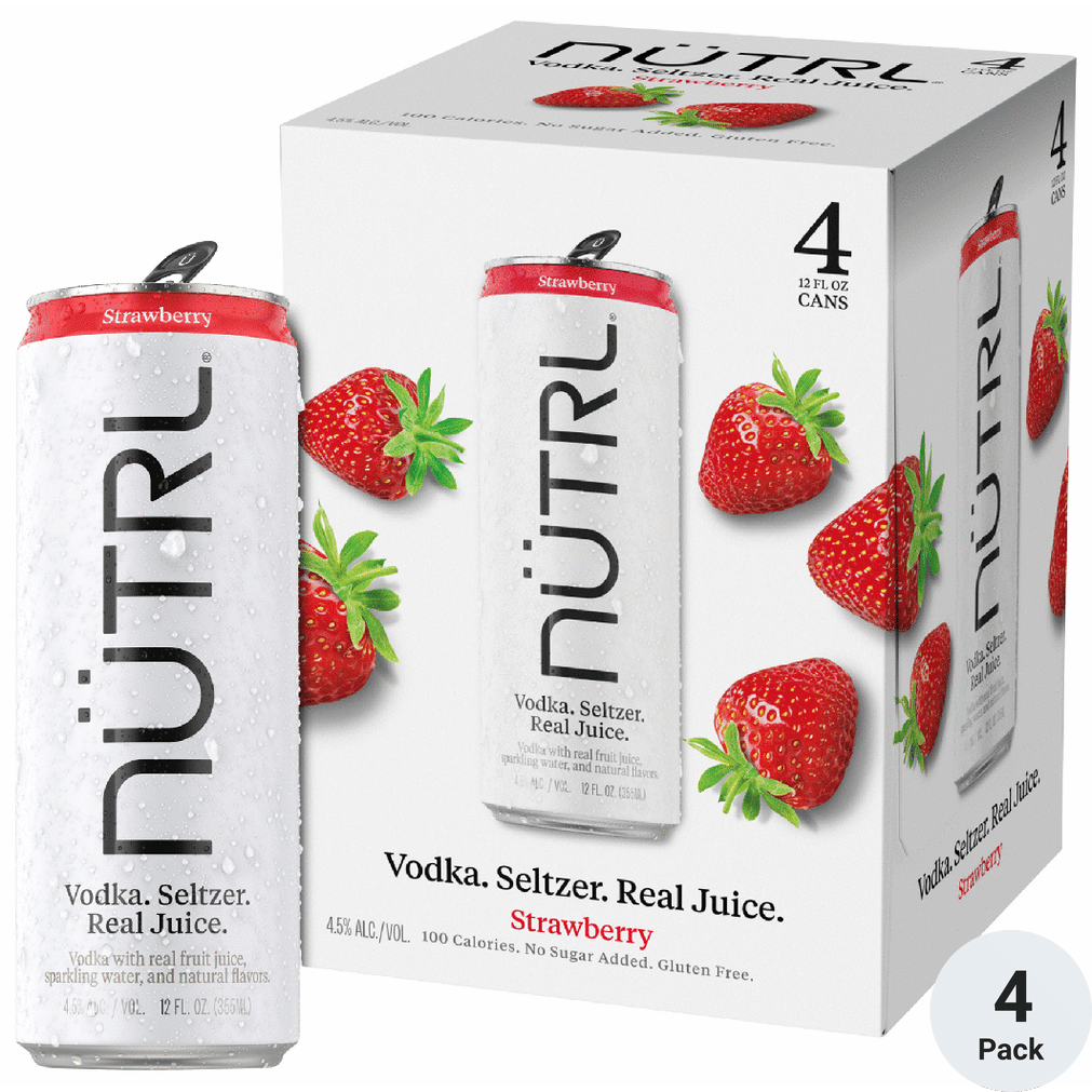 Nutrl Vodka Seltzer Strawberry 4-Pack