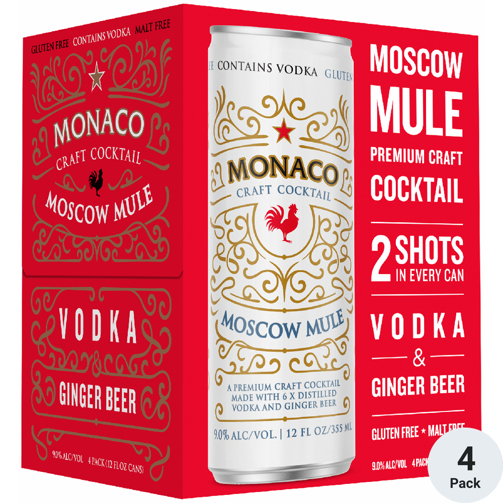 Monaco Moscow Mule Craft Cocktail 4-Pack