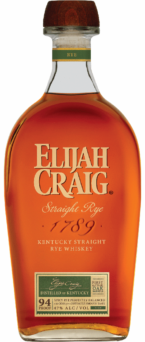 Elijah Craig Stright Rye Bourbon