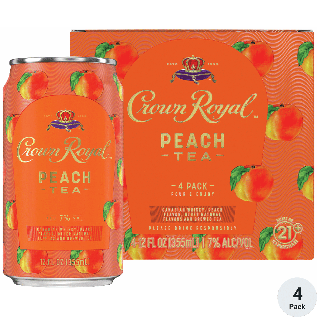 Crown Royal Cans Peach Tea