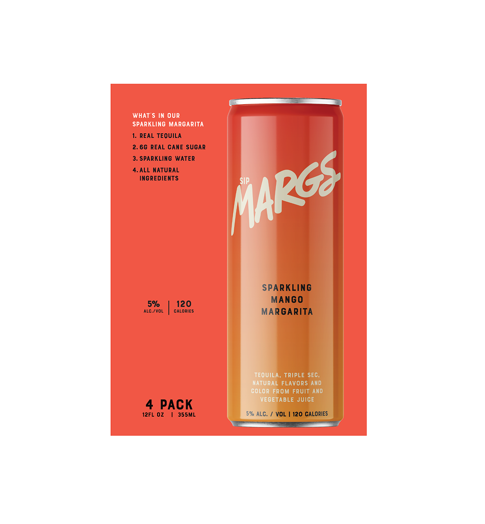 Sip MARGS Sparkling Mango Margarita (4-Pack)