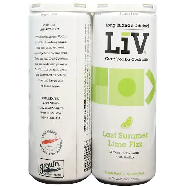 Liv Vodka Cocktail Lime Fizz