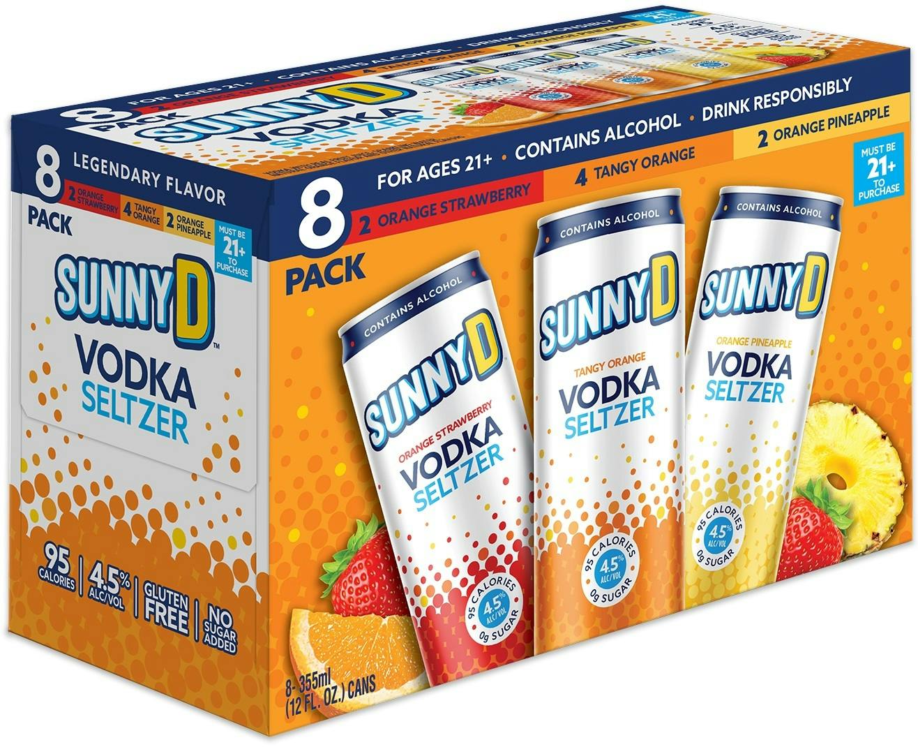 Sunny D Vodka Seltzer Variety 8-Pack