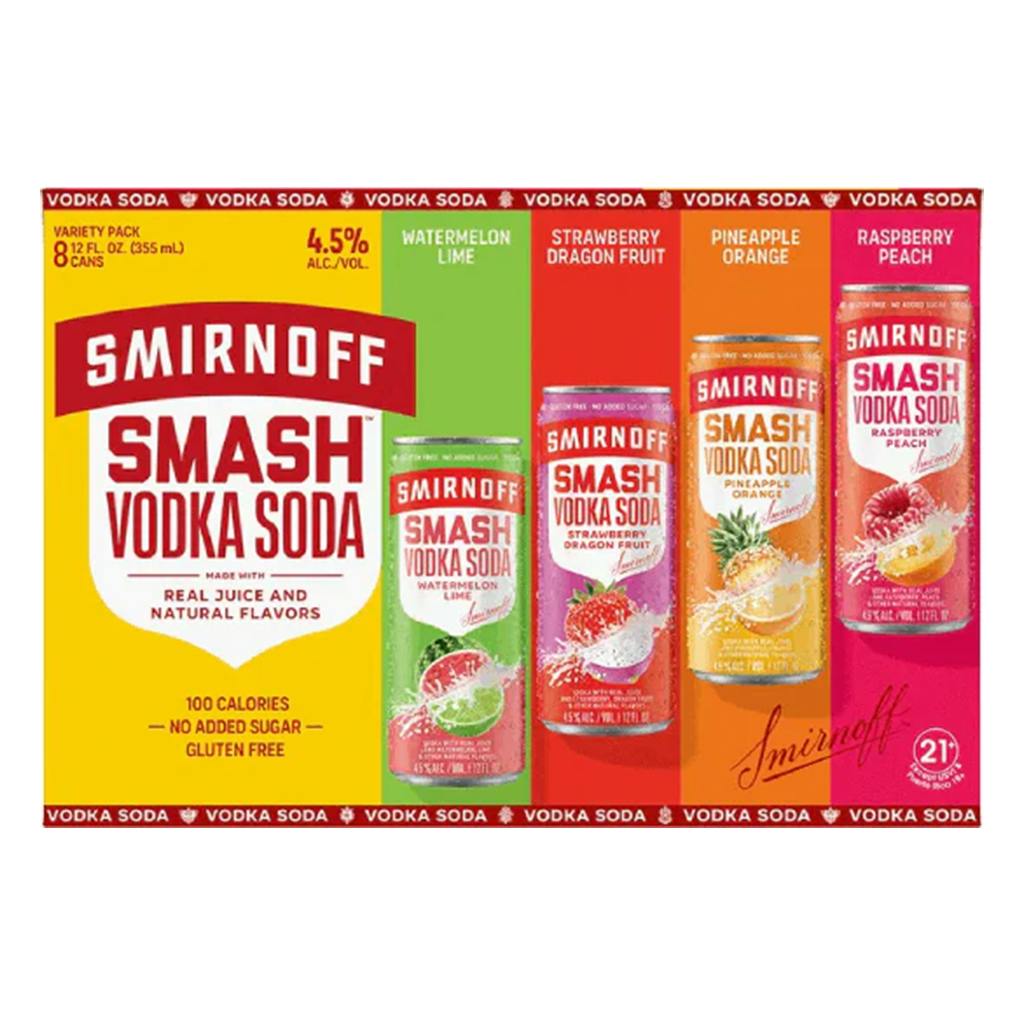 Smirnoff SMASH Vodka Soda Variety 8-Pack