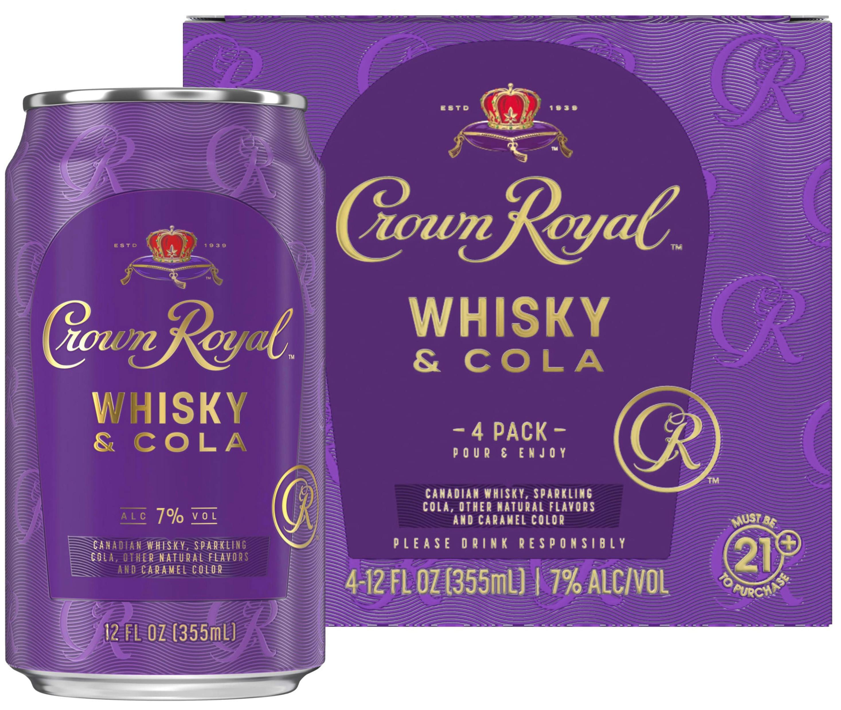 Crown Royal Cans Whiskey Cola