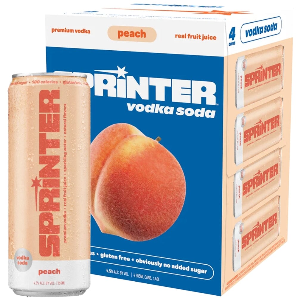 Sprinter Vodka Soda Peach 4-Pack