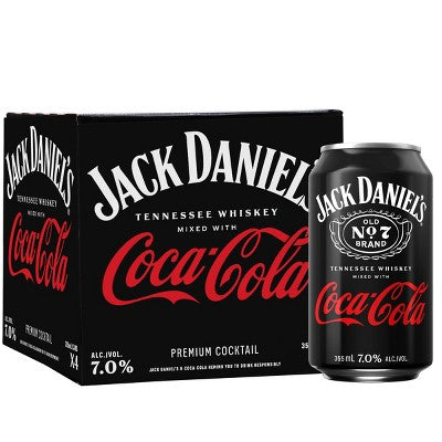 Jack Daniel's & Coca-Cola Ready-to-Drink Cocktail (4-Pack)