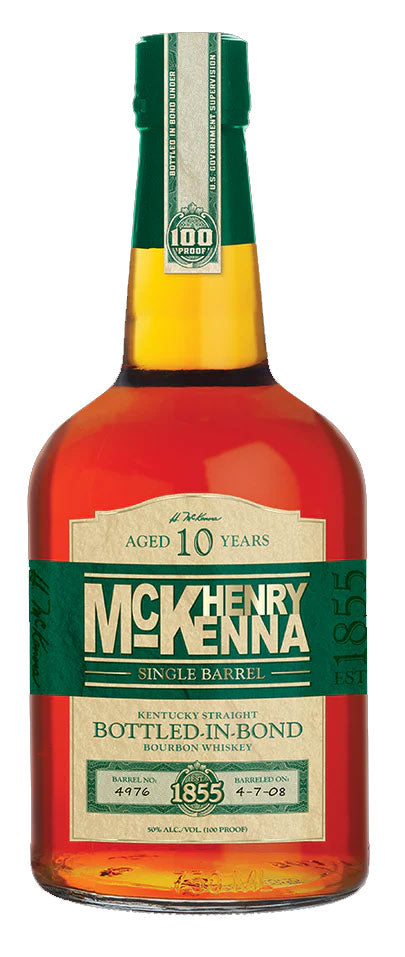 Henry McKenna Single Barrel 10 Year Old Kentucky Straight Bourbon Whiskey Bottled-in-Bond
