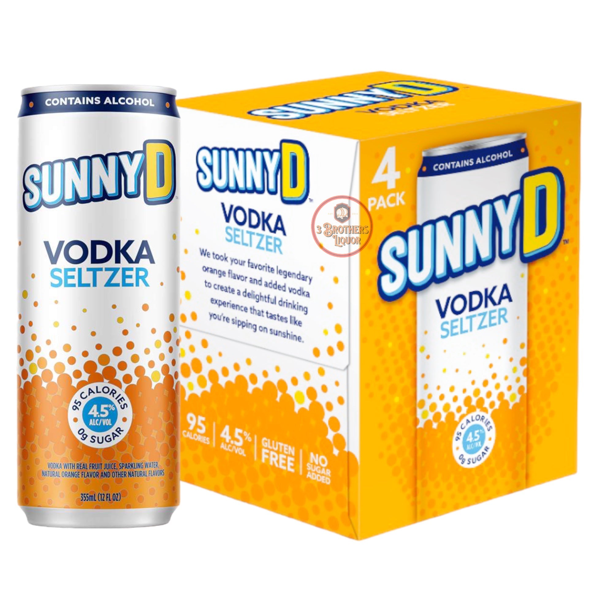 Sunny D Vodka Seltzer Orange Pineapple 4-Pack