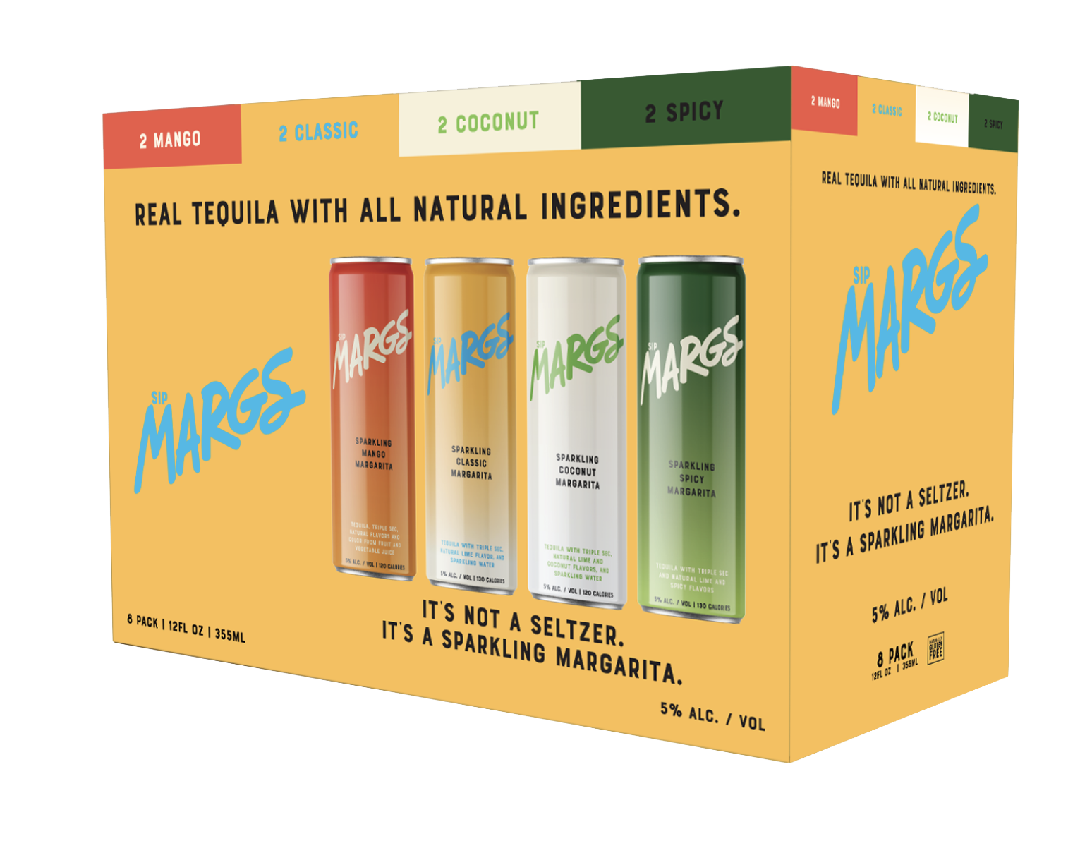 Sip MARGS Sparkling Margarita Variety 8-Pack