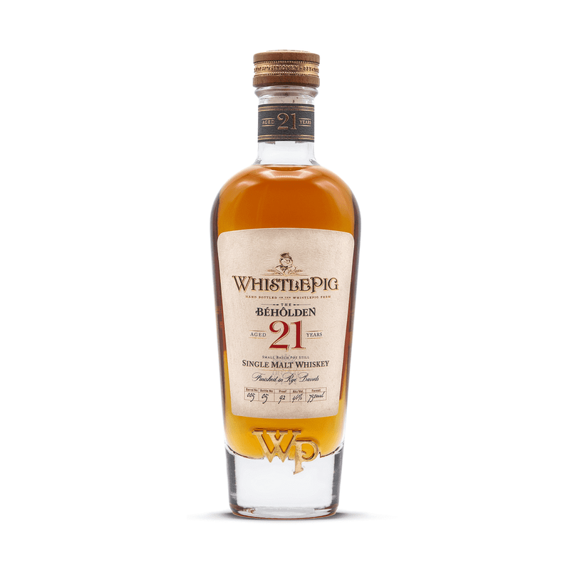 WhistlePig The Beholden 21 Year Old Single Malt Whiskey