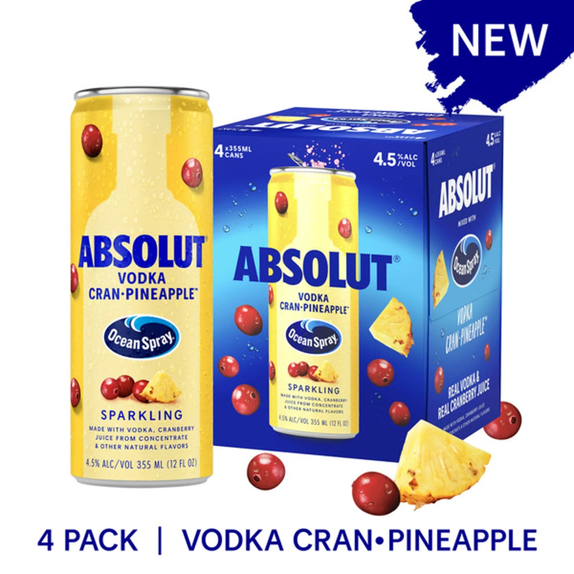 Absolut Ocean Spray Vodka Cran-Pineapple Ready-to-Drink