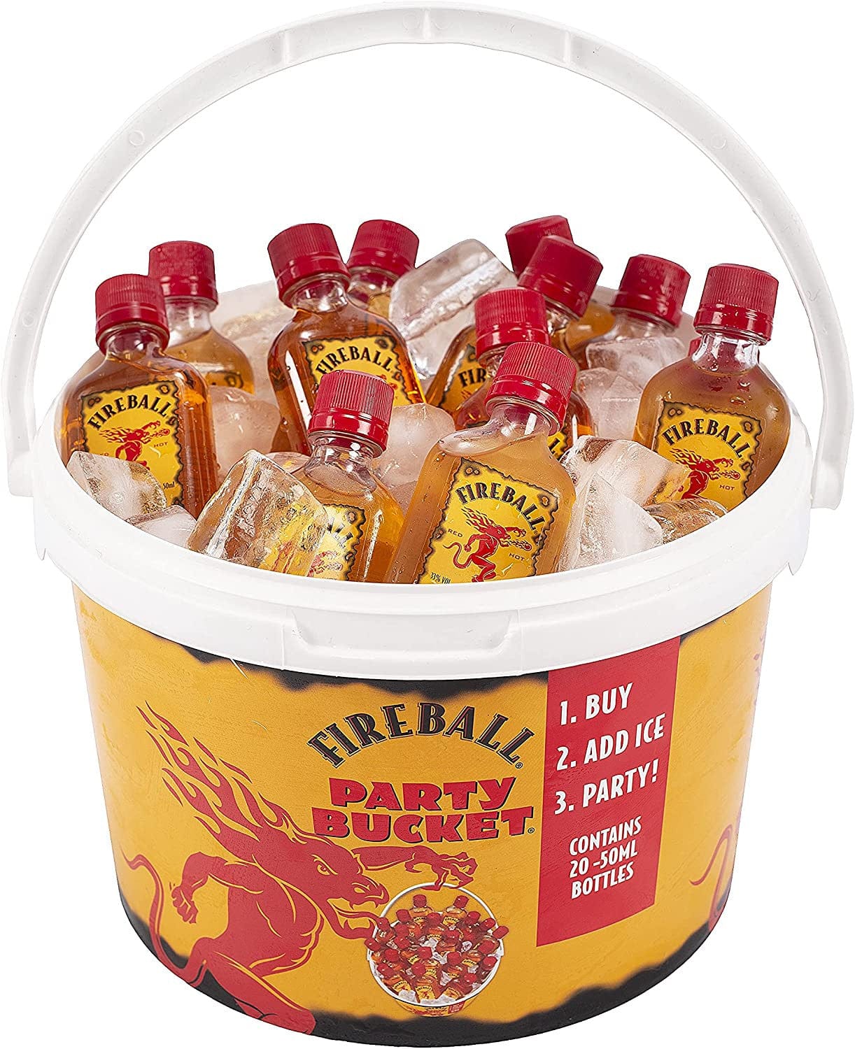 Fireball Cinnamon Whisky 50mL Shots 'Ignite The Nite' 20-Pack