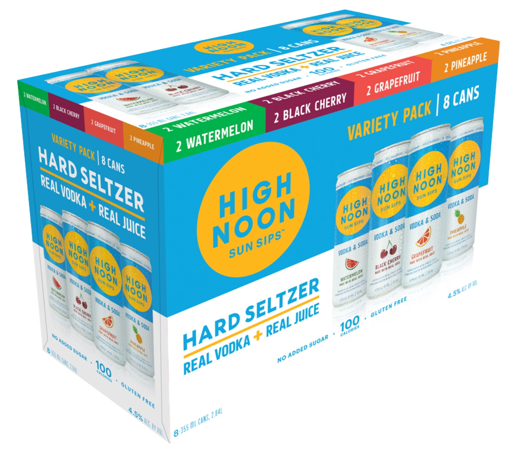High Noon Hard Seltzer Black/Grapefruit Variety Pack (8-Pack)