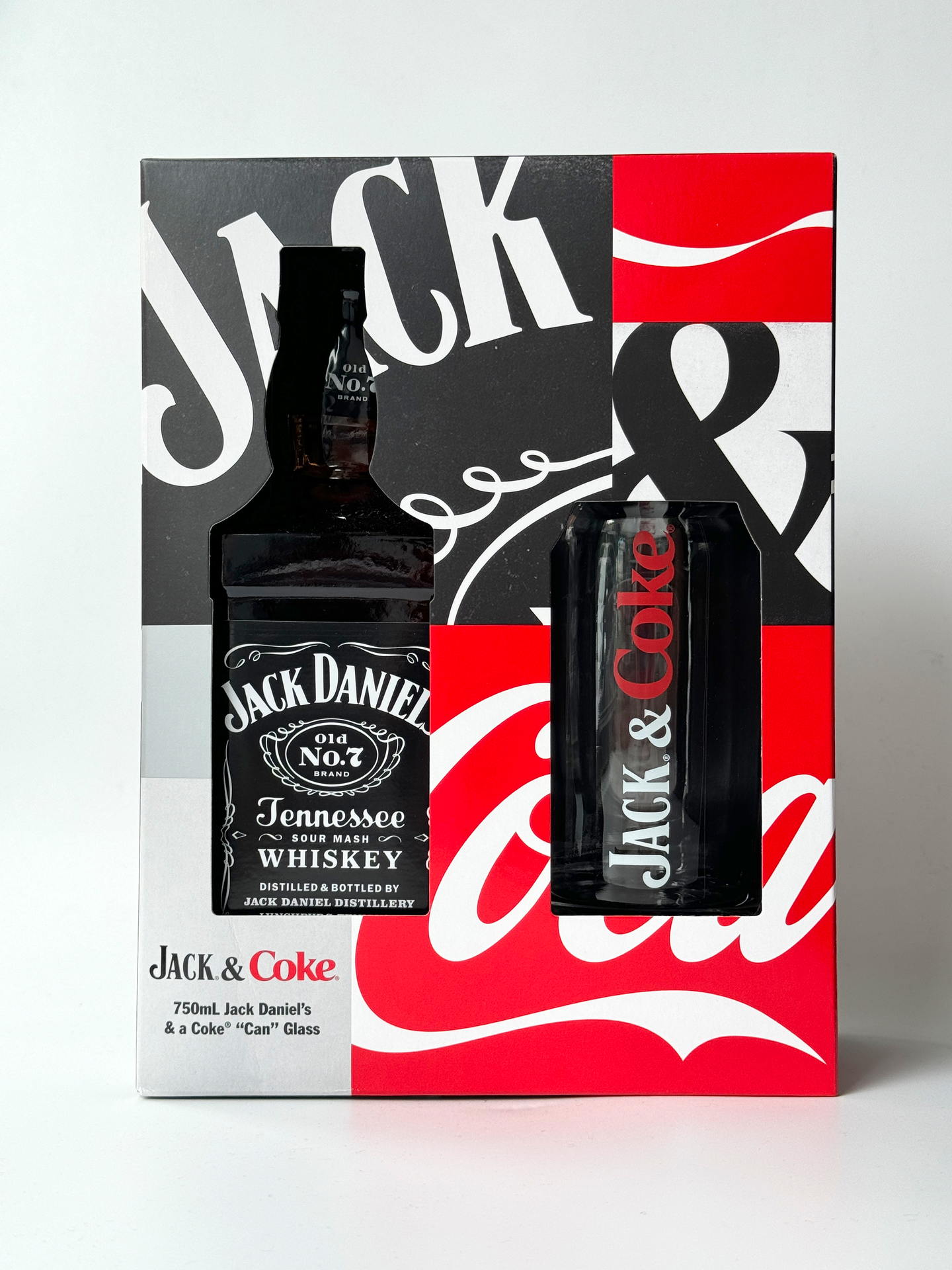 Jack Daniel's Old No. 7 Whiskey & Coca-Cola Gift Set with Glass