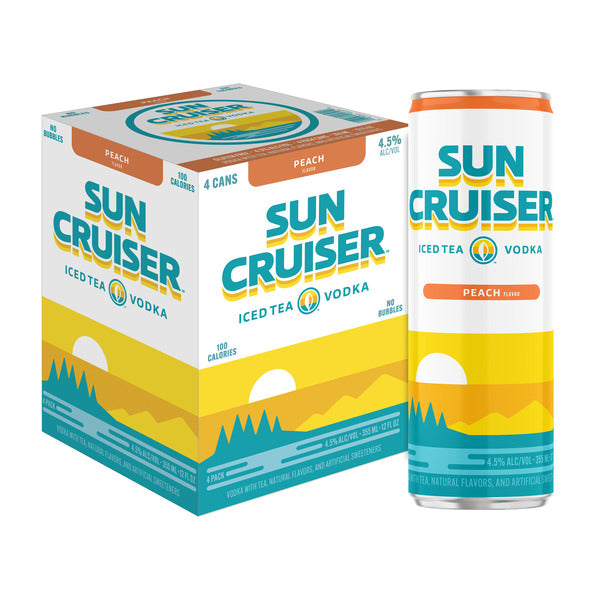 Sun Cruiser Peach Iced Tea Vodka (4-Pack)