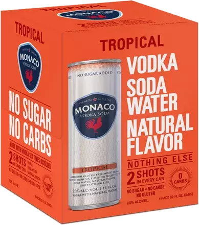 Monaco Tropical Vodka Soda (4-Pack)