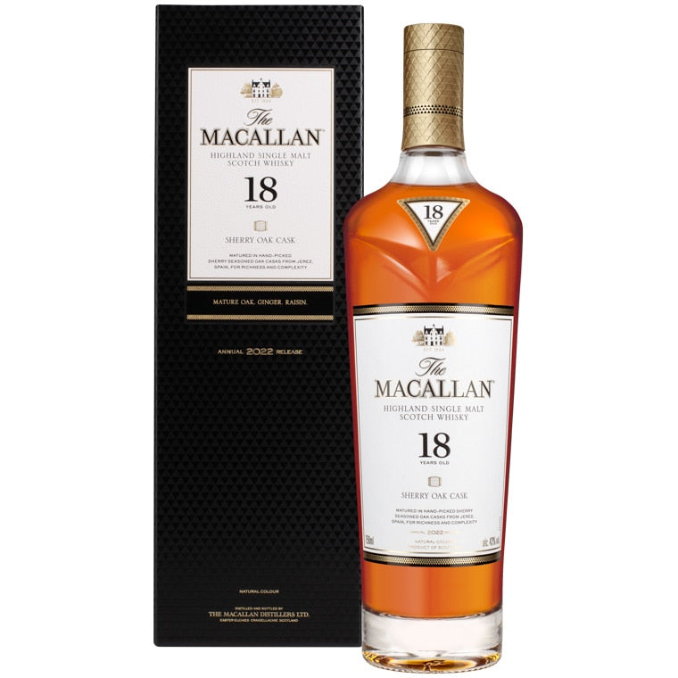 The Macallan 18 Year Old Sherry Oak Single Malt Scotch Whisky