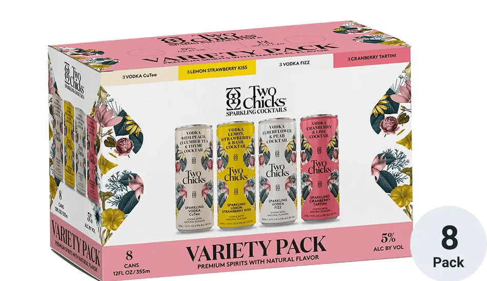 Two Chicks Sparkling Cocktail Variety 8-Pack